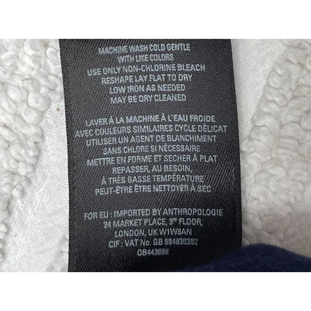 Maeve Womens Keyhole Neck Stripe A-Line Belted Dress Size Large Blue Sleeveless - Picture 10 of 10